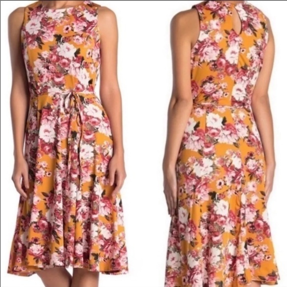 Mustard Floral Dress - NWT